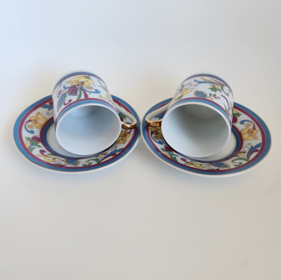 Adeline Porcelain Tea/Coffee Cup and Saucer Collectors Set of 2 - Picture 5 of 8